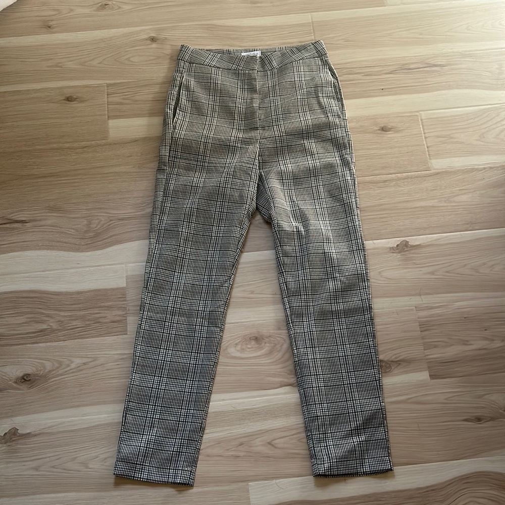 Plaid work pants